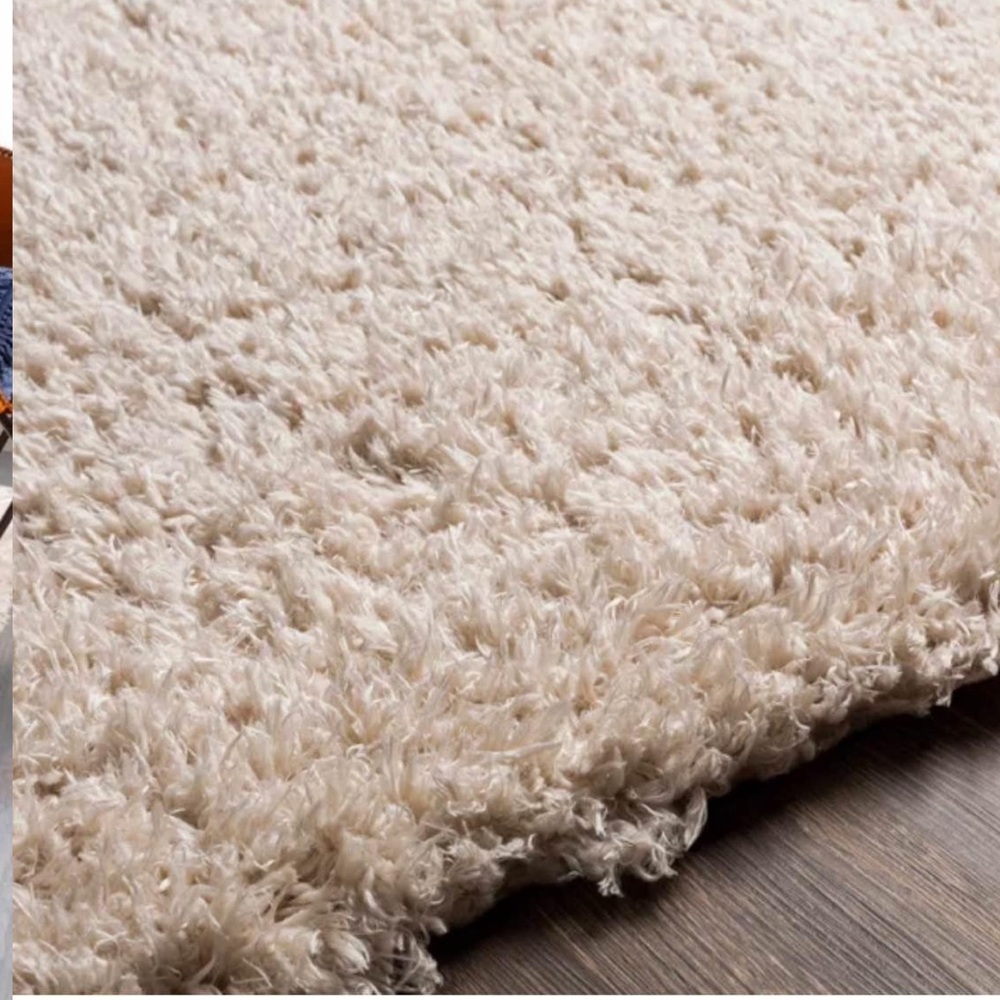 Plush Cream Shag Rug - Picture 4 of 7